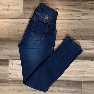 Women’s Dark Blue Denim Jeans - Stretch Skinny